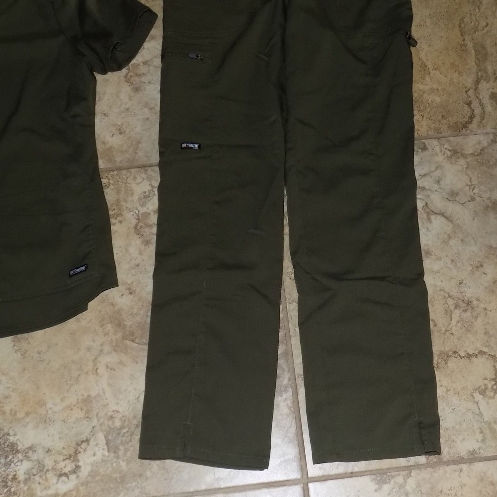 Greys Anatomy‎ Scrub Set Women S/XSP Olive Green Excellent Spandex Stretch Barco - Picture 4 of 10